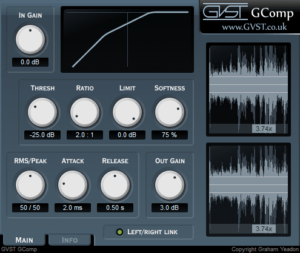 Gcomp-Vst-Kompressor mit Waveform-Anzeige